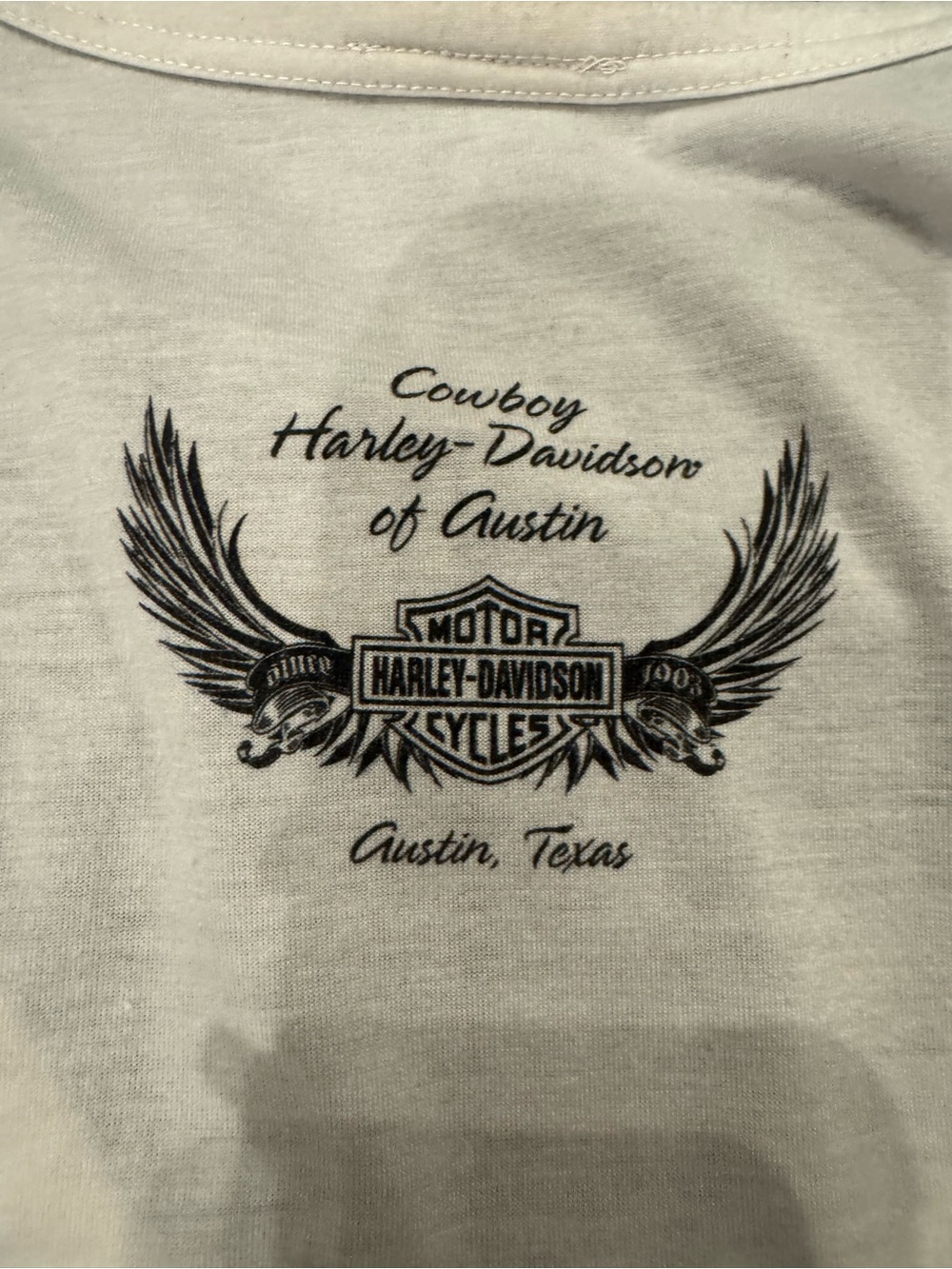 Harley-Davidson Black & White Skull Emblem Women's Tank - Picture 4 of 4